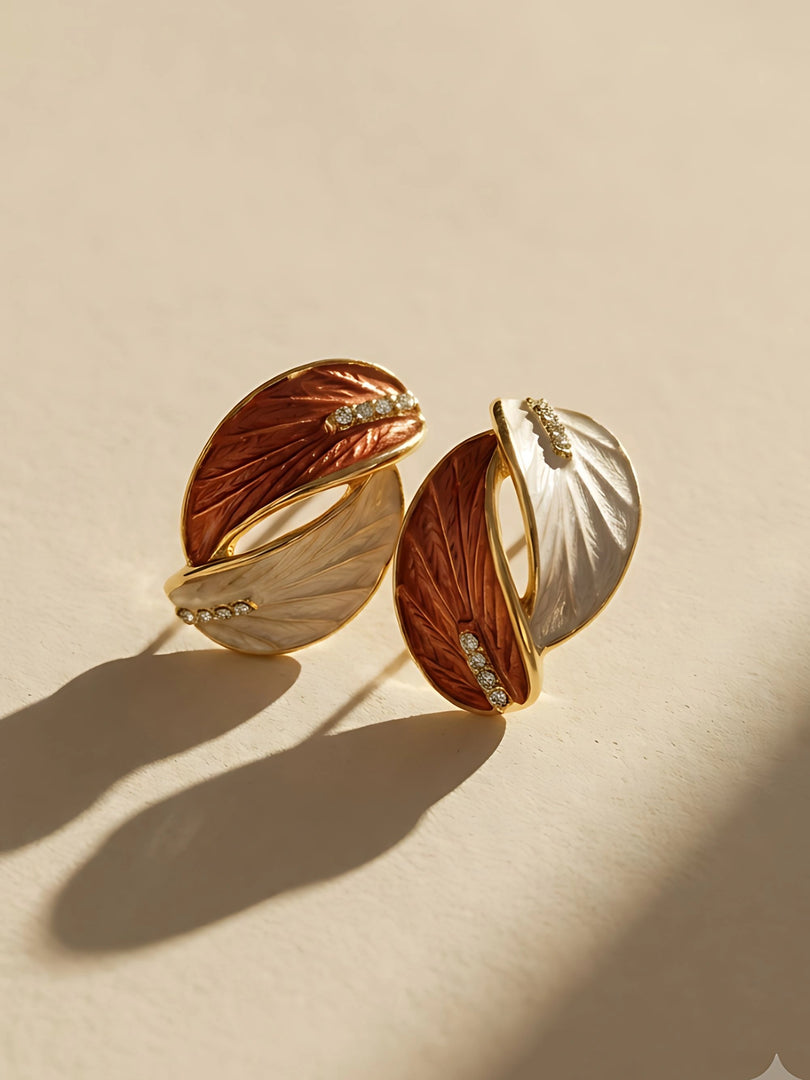 Autumn Leaf Duo Stud Earrings
