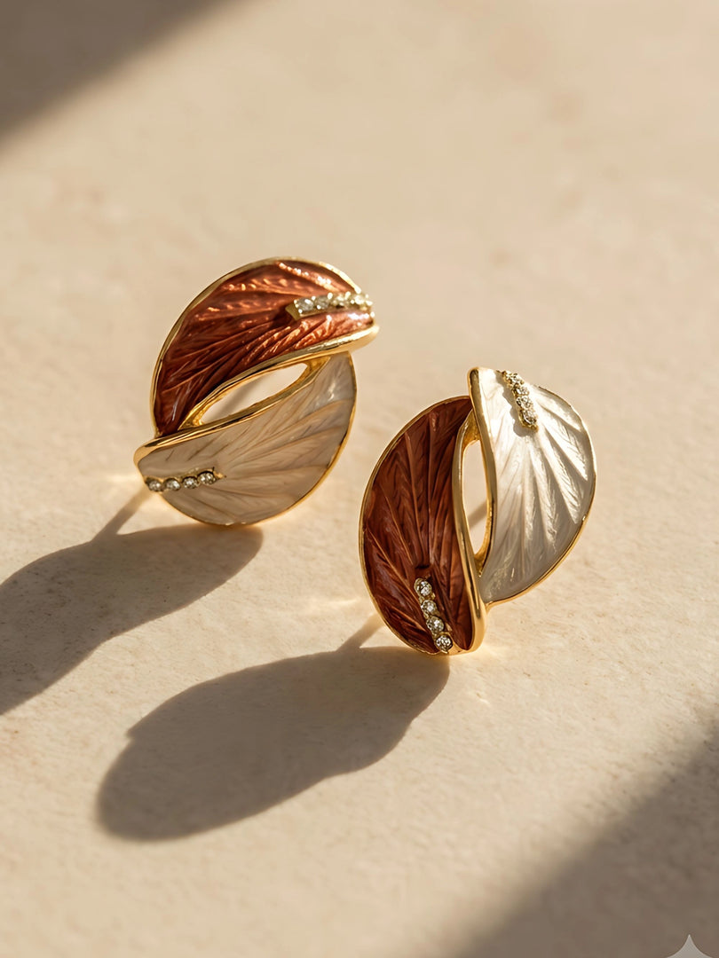 Autumn Leaf Duo Stud Earrings
