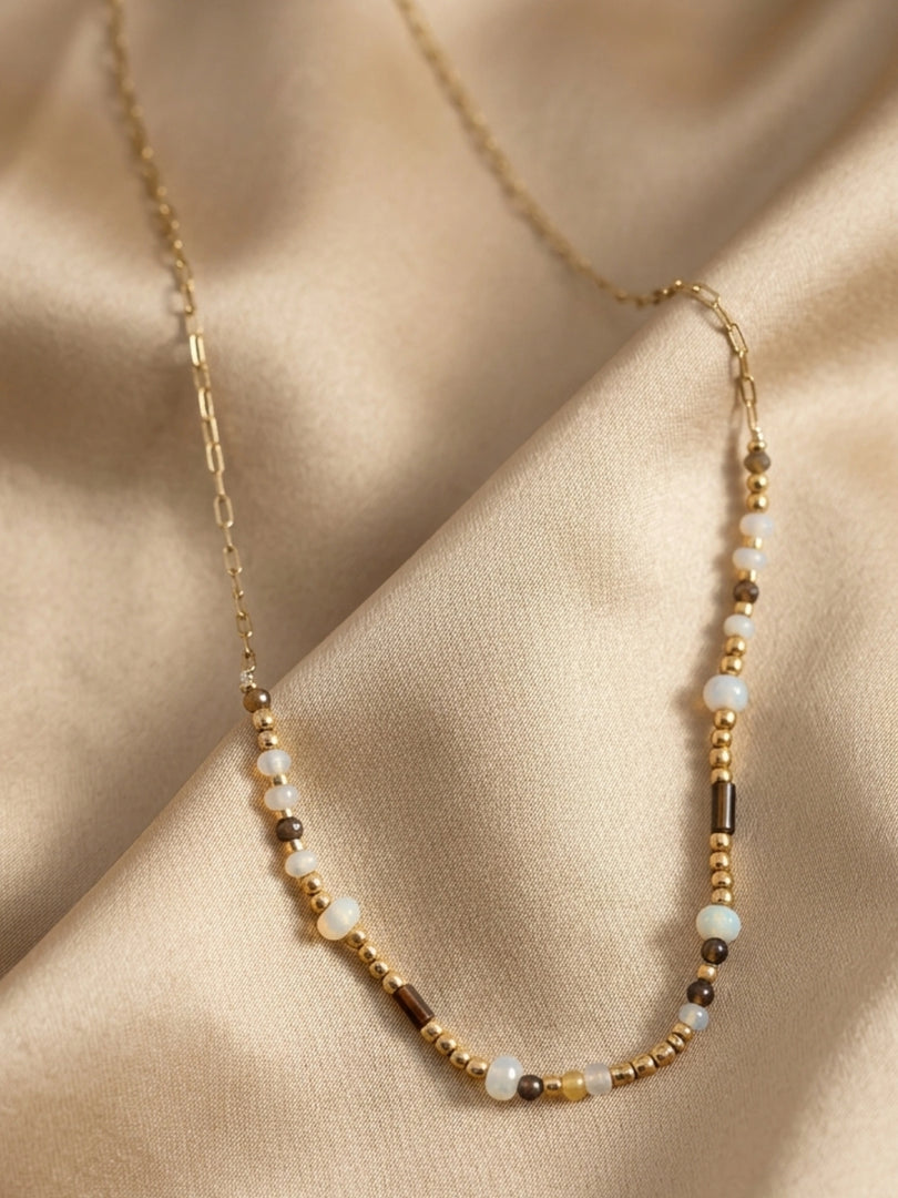 Aurora Beaded Chain Necklace