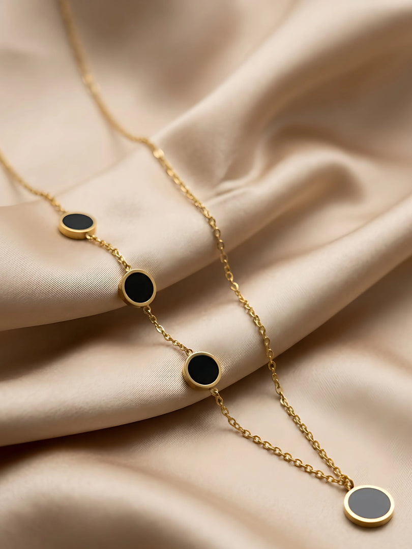 Noir Onyx Station Necklace