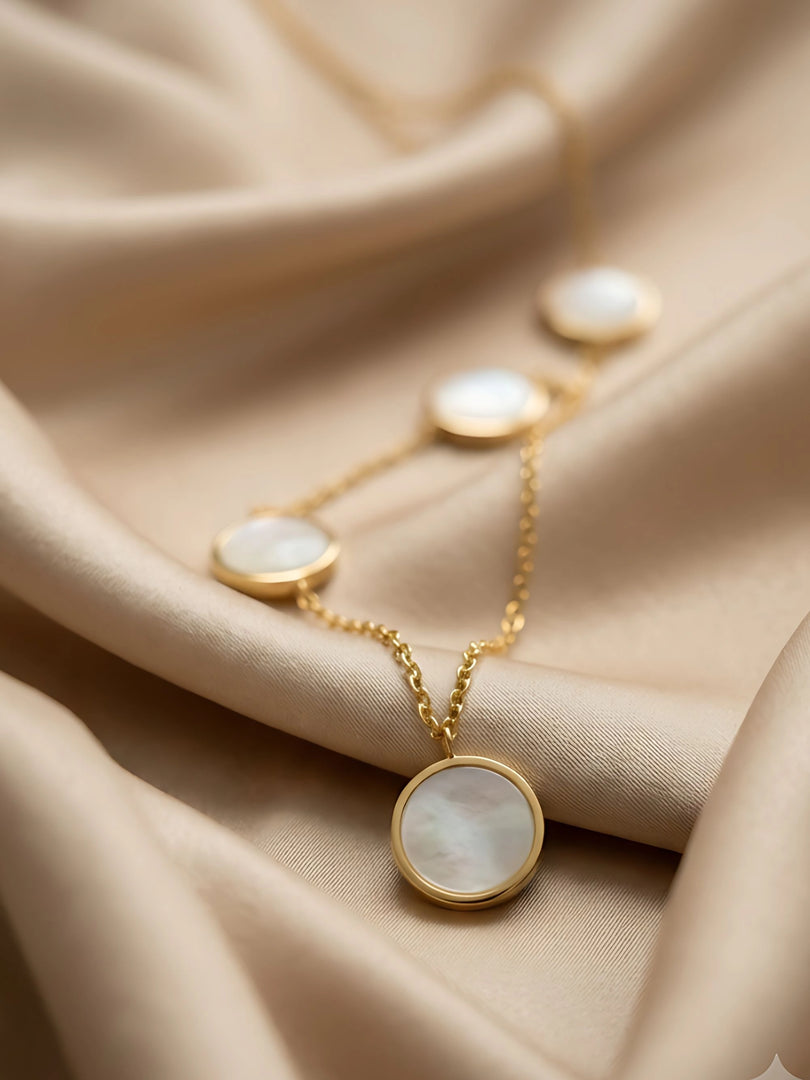 Luna Pearl Station Necklace