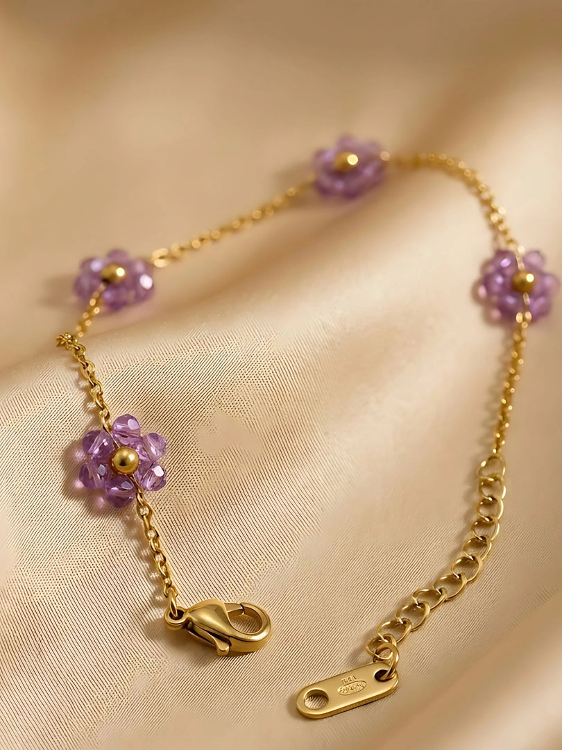 Lavender Blossom Station Bracelet