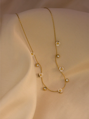 Floral Station Necklace