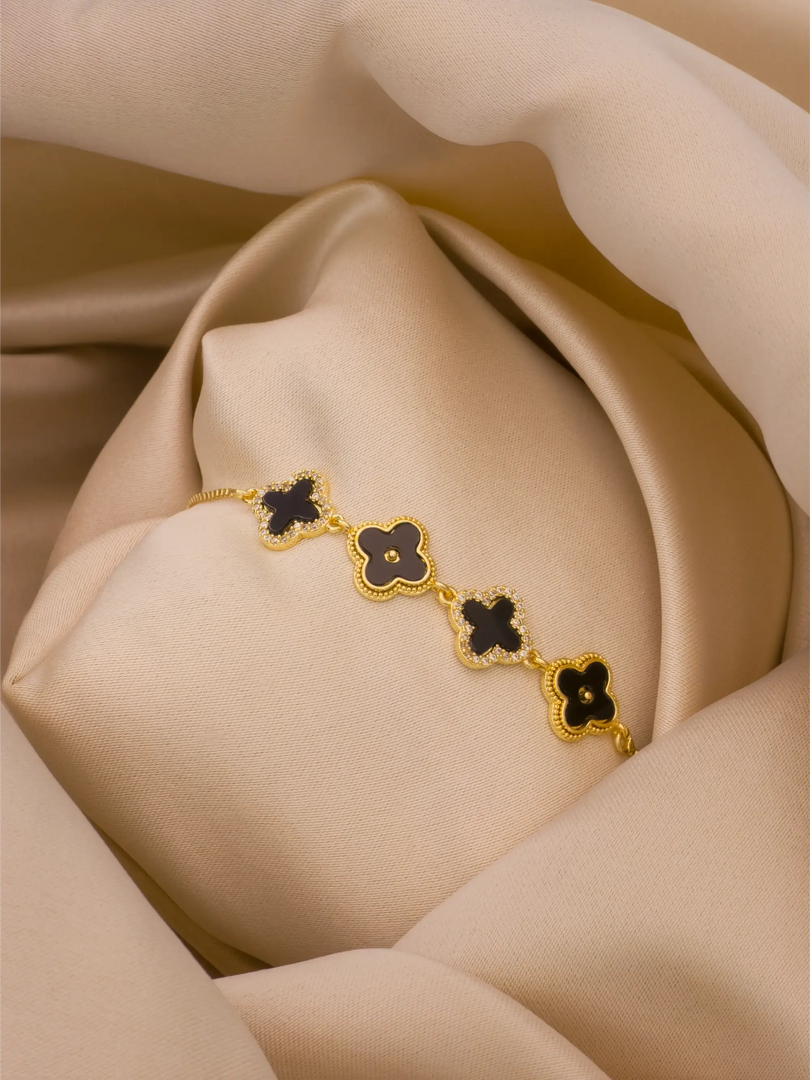 Midnight Clover Bracelet
