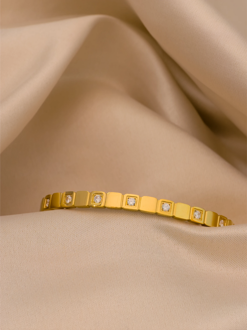 Diamond Mosaic Bangle Bracelet