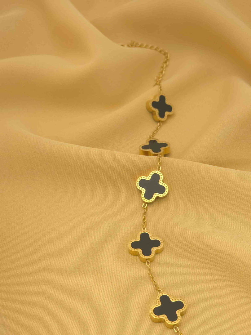 Midnight Clover Station Bracelet