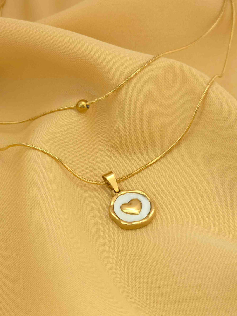 Golden Heart Seal Necklace