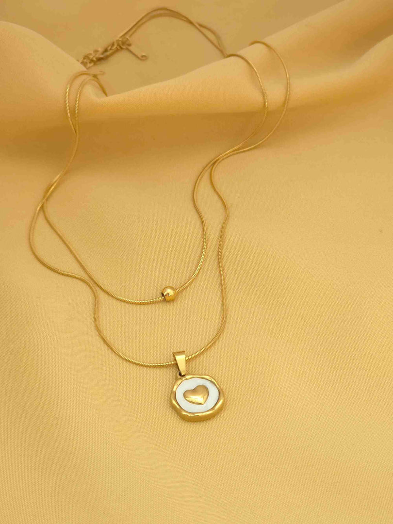 Golden Heart Seal Necklace