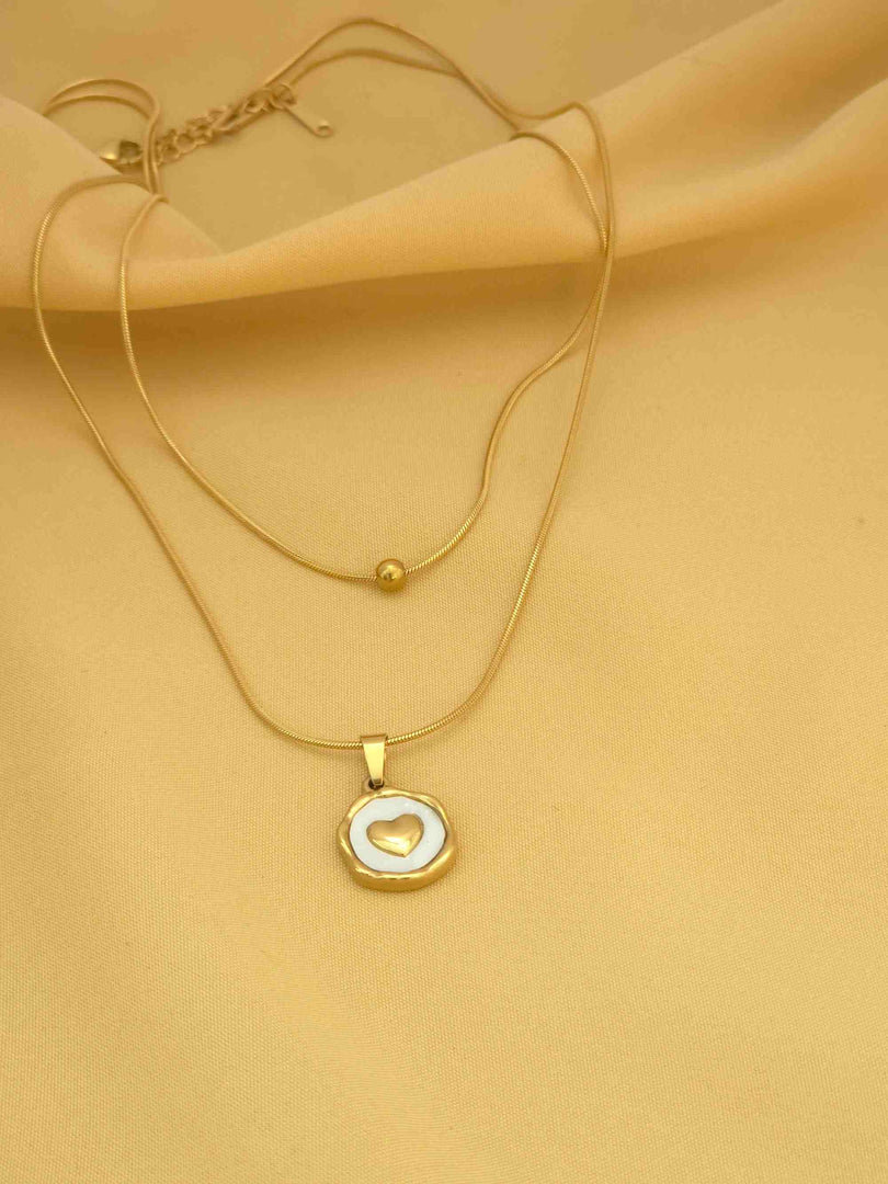 Golden Heart Seal Necklace