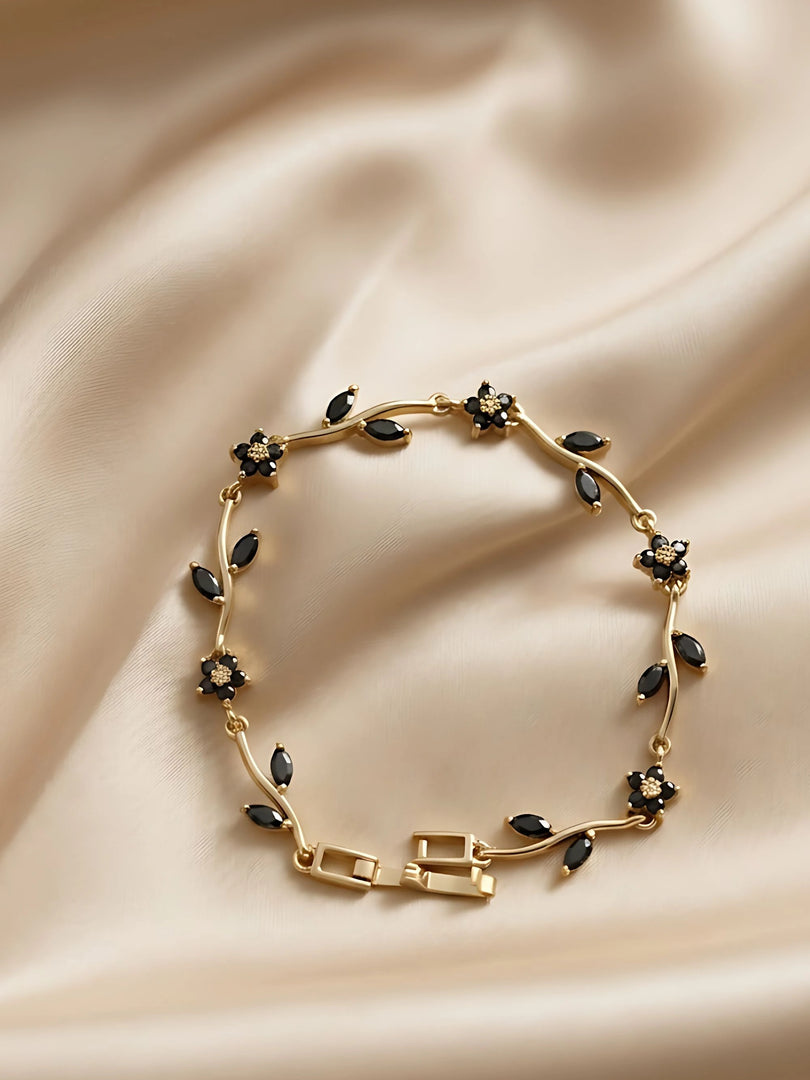 Midnight Blossom Vine Bracelet
