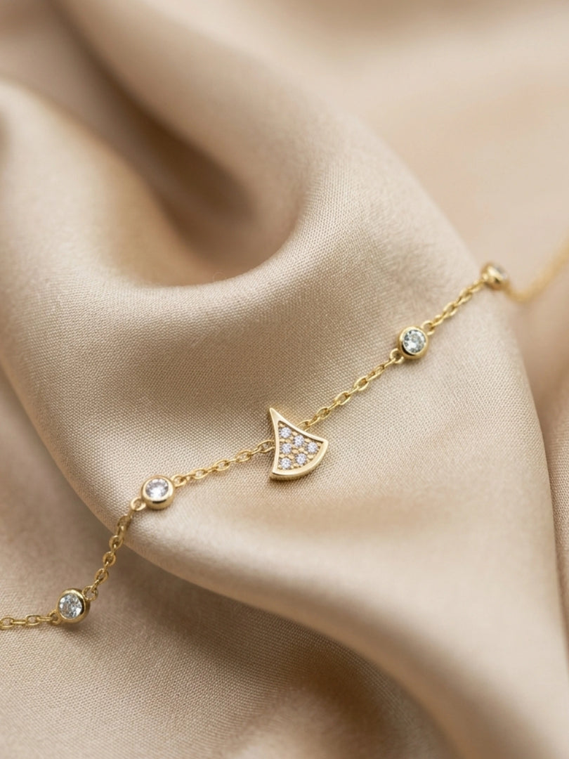Golden Celestial Heart Bracelet