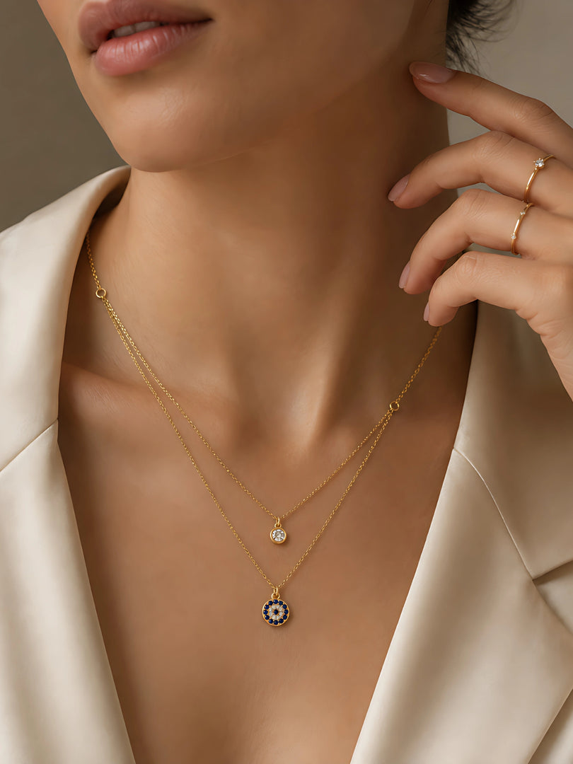 Evil Eye Layered Necklace