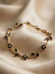 Midnight Blossom Vine Bracelet