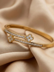 Twin Clover Crystal Bracelet