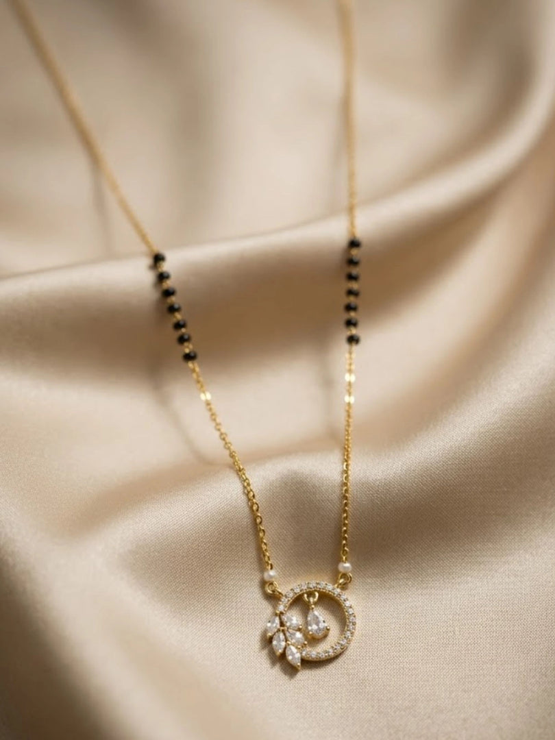 Golden Halo Pearl Mangalsutra