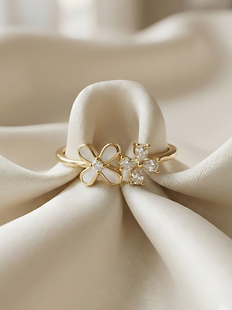 Golden Blossom Duo Ring