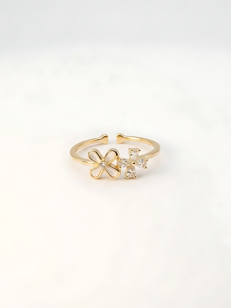 Golden Blossom Duo Ring