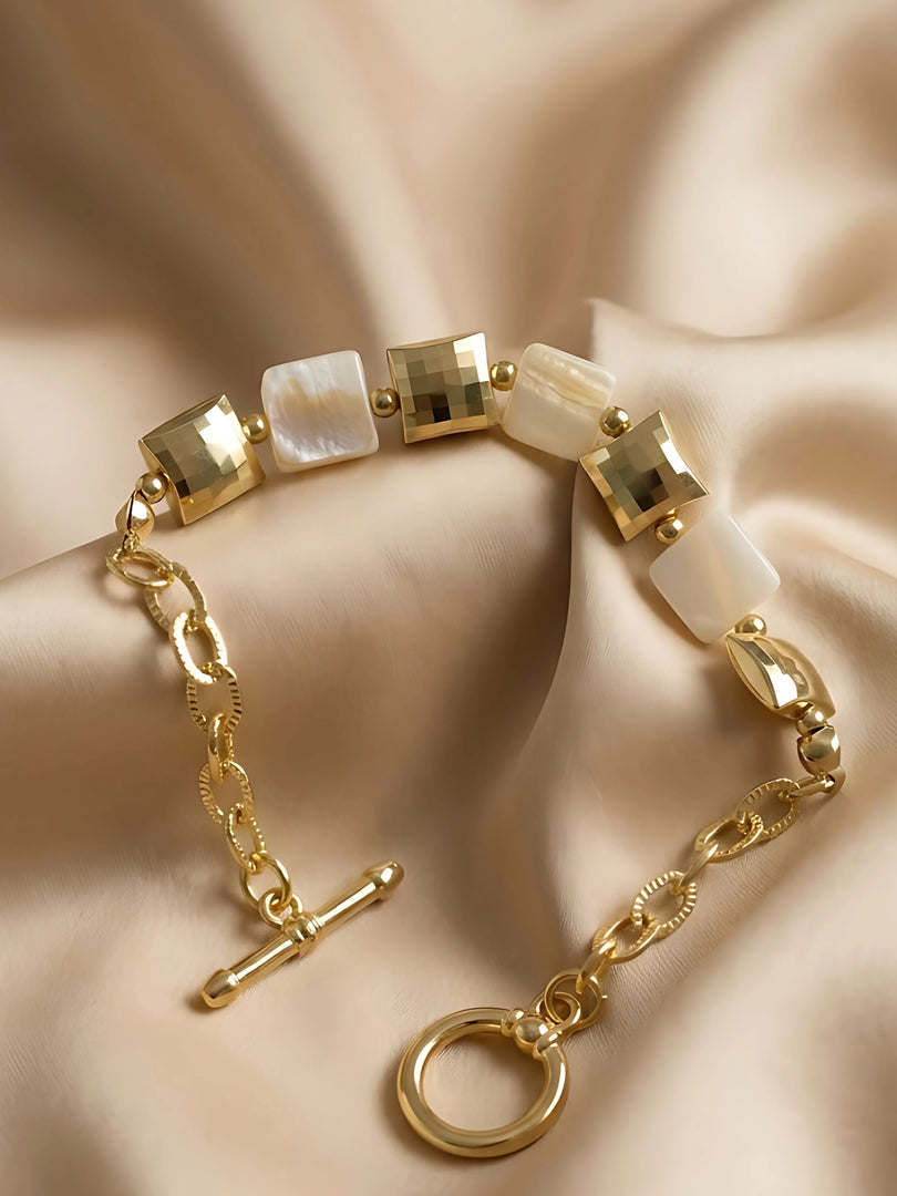 Aurora Mother of Pearl Link Bracelet