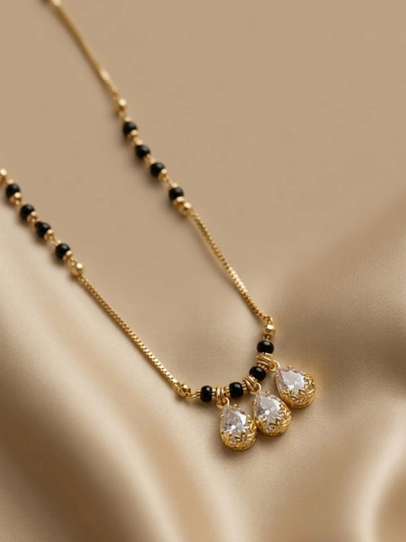 Golden Teardrop Mangalsutra