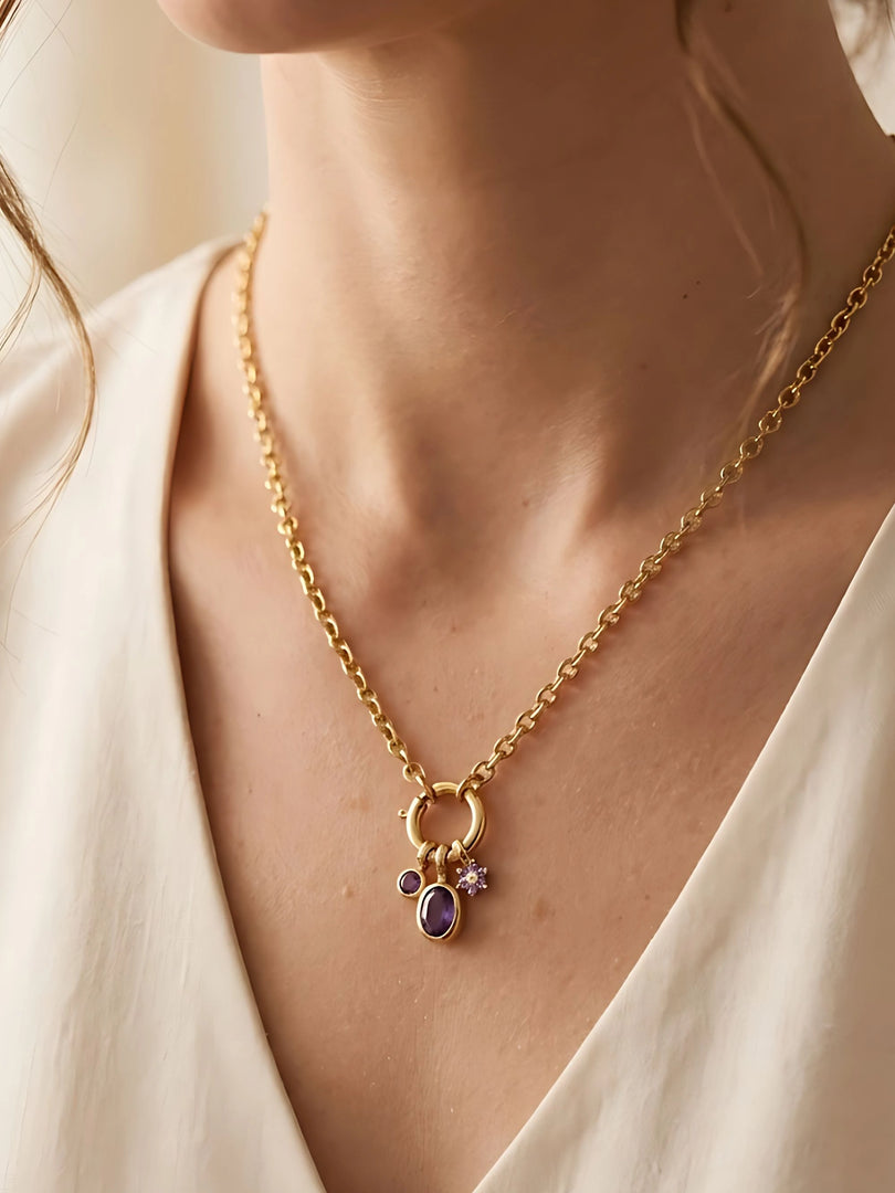 Midnight Charm Pendant Necklace