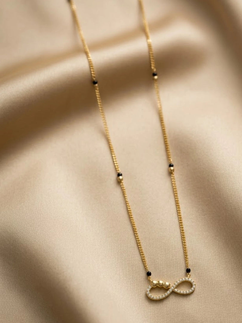 Golden Infinity Beaded Mangalsutra