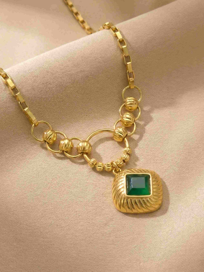 Emerald Aura Charm Bracelet