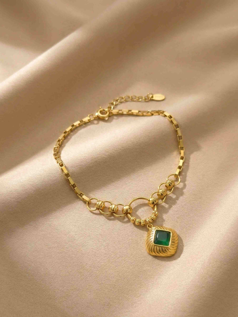 Emerald Aura Charm Bracelet
