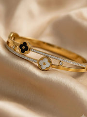 Dual Clover Crystal Bracelet