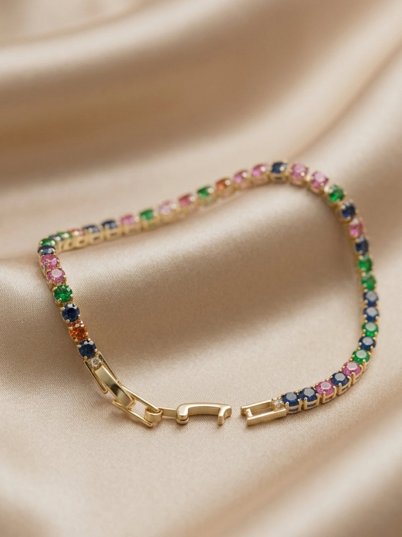 Golden Prism Tennis Bracelet