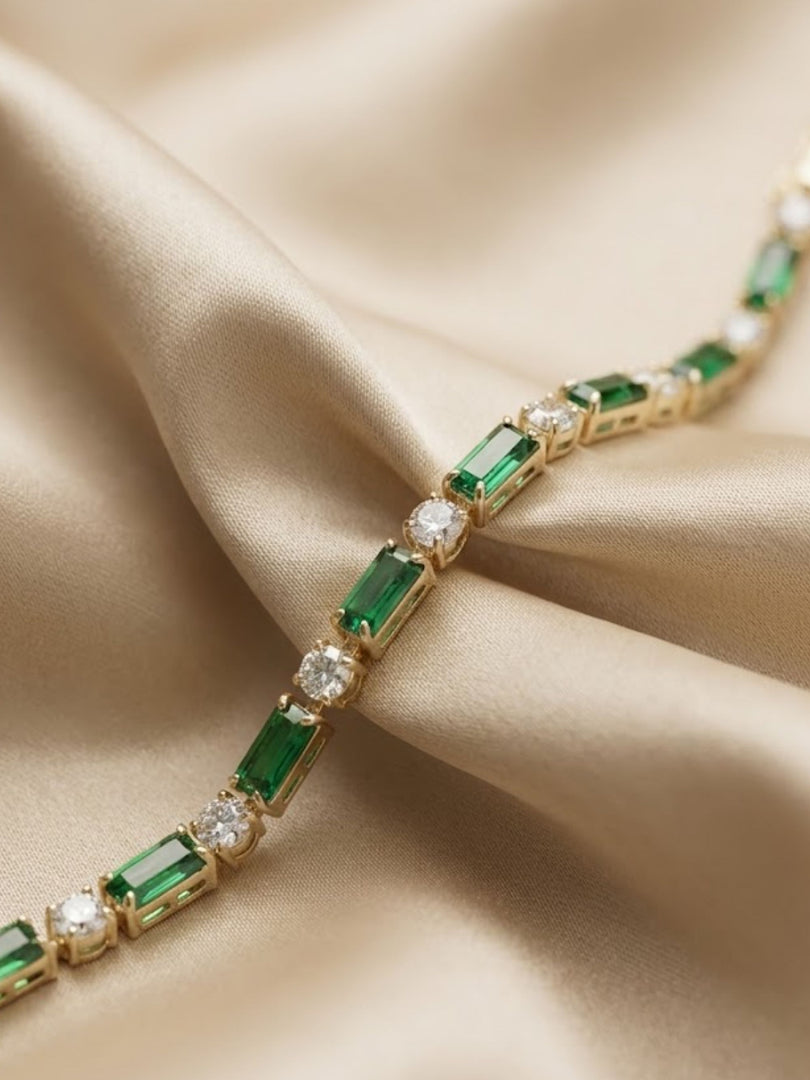 Emerald Riviera Tennis Bracelet