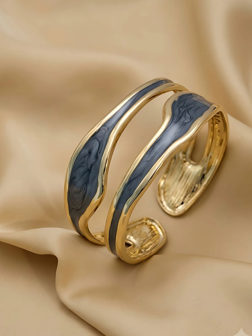 Midnight Wave Cuff Bracelet
