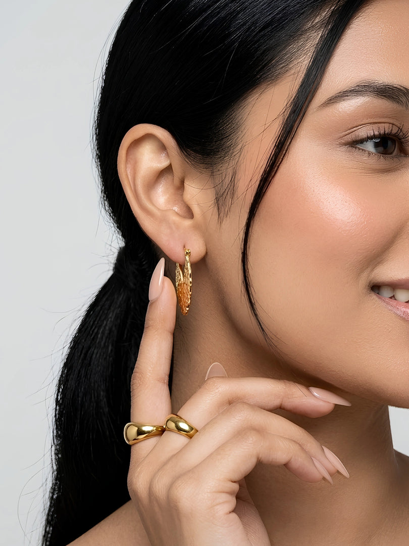 Auric Shield Hoop Earrings