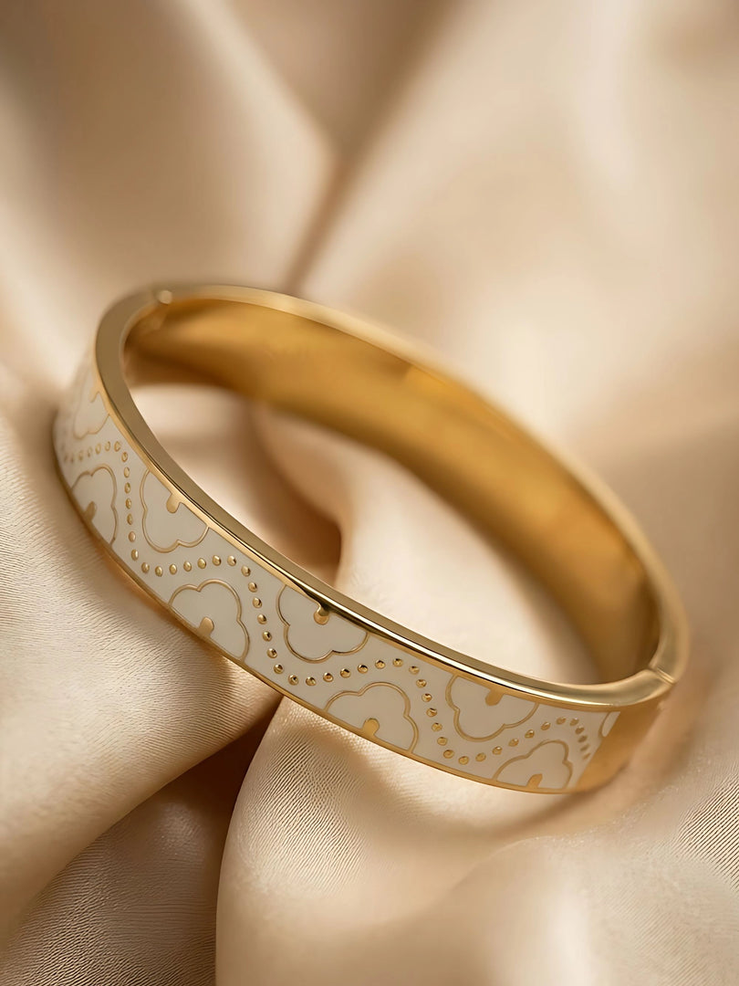 Ivory Mosaic Enamel Bracelet