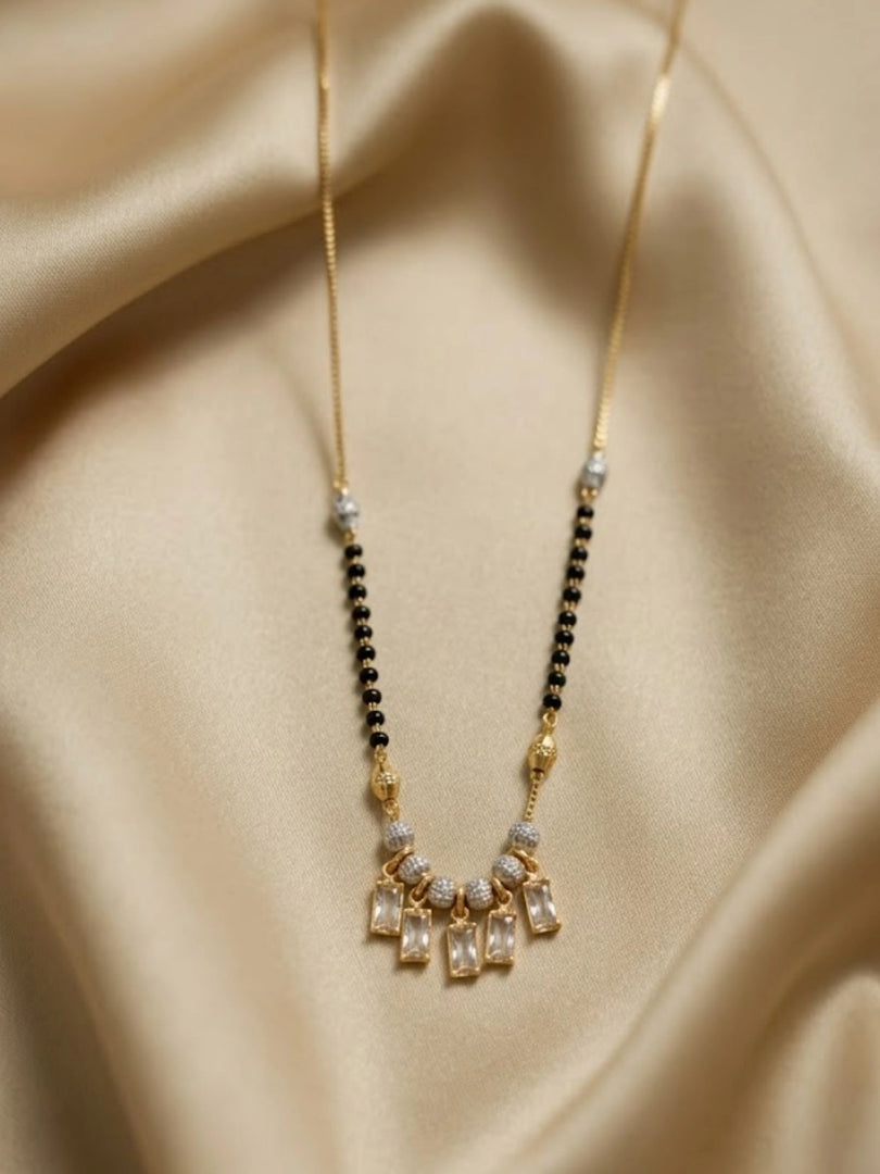 Golden Baguette Fringe Mangalsutra