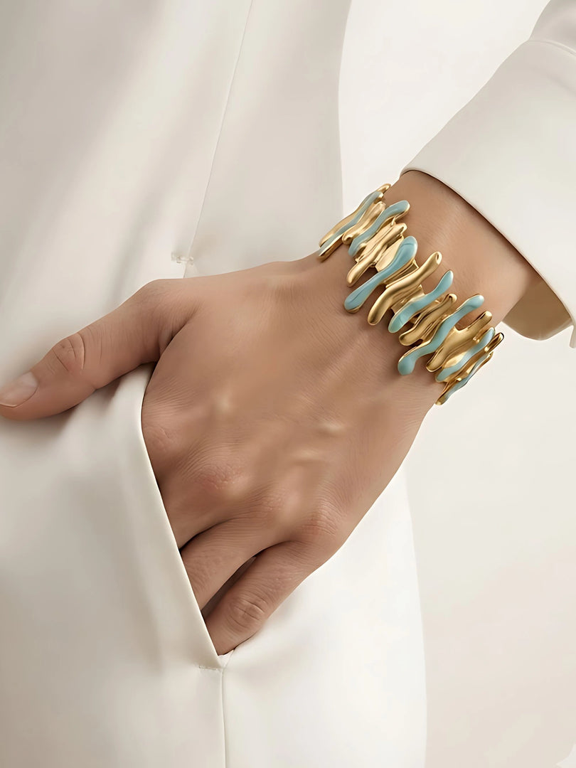 Ocean Ripple Cuff Bracelet