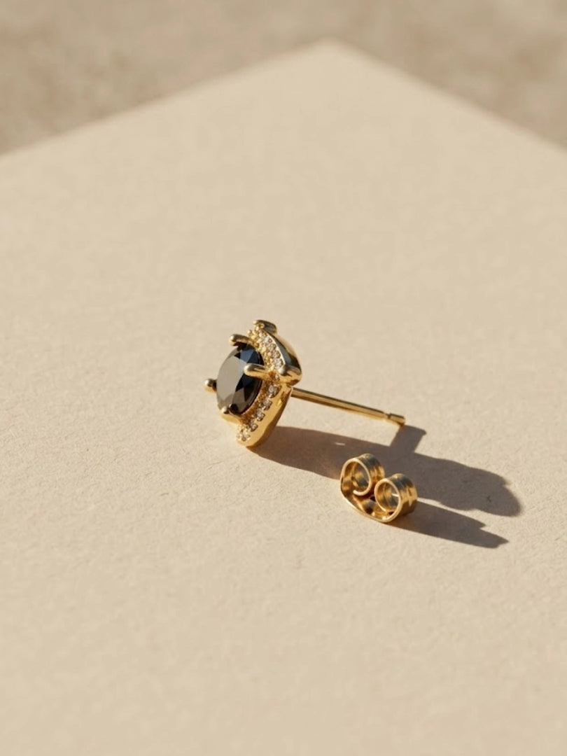Midnight Halo Stud Earrings