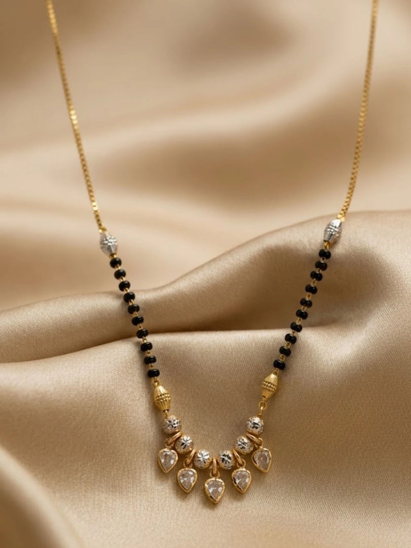 Golden Teardrop Fringe Mangalsutra