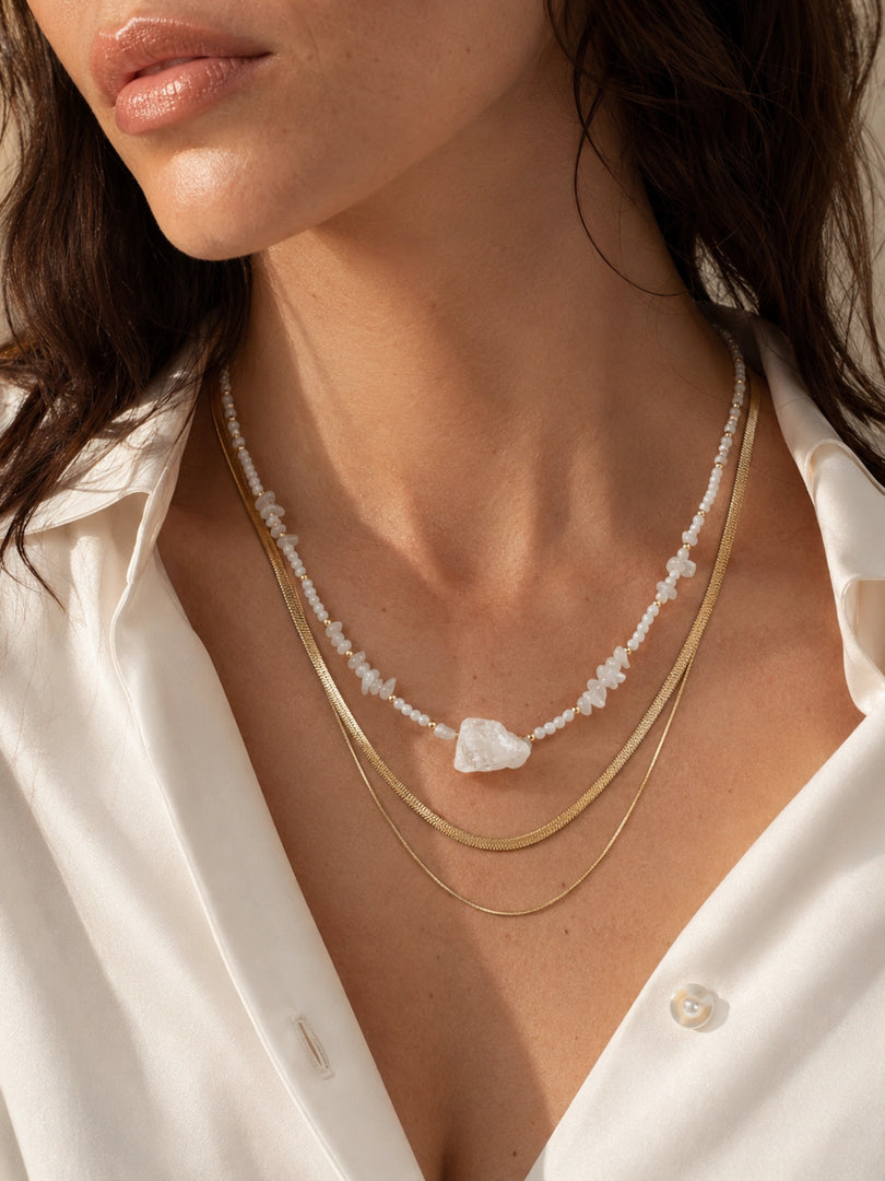 Luna Quartz Layered Necklace