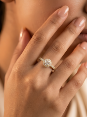 Halo Solitaire Pave Eternity Ring