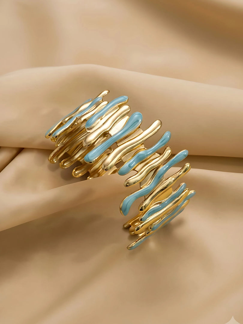 Ocean Ripple Cuff Bracelet