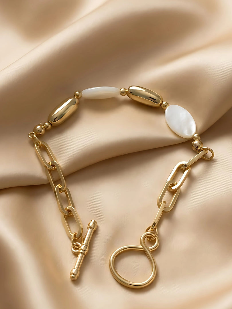 Luna Pearl Link Bracelet
