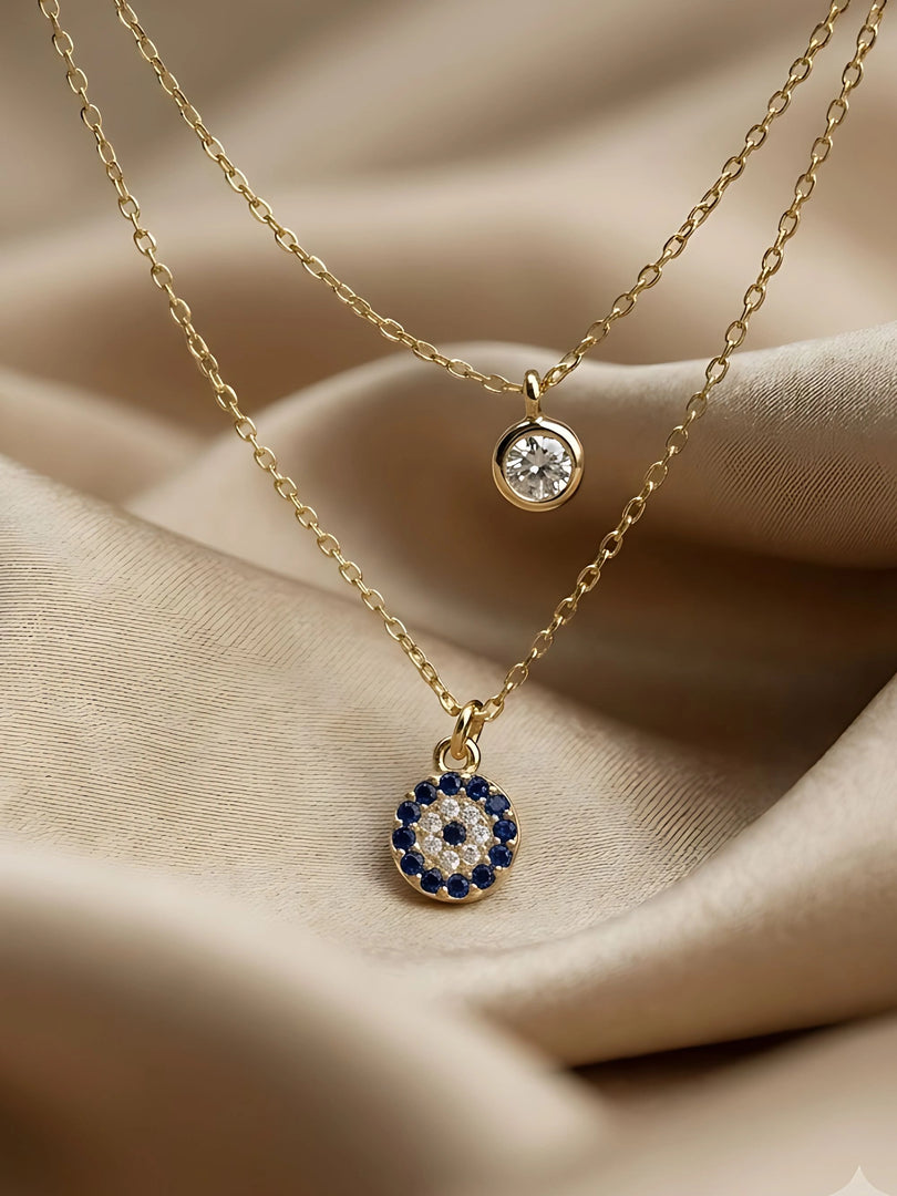 Evil Eye Layered Necklace