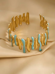 Ocean Ripple Cuff Bracelet