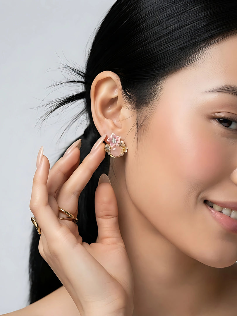 Blush Bloom Stud Earrings