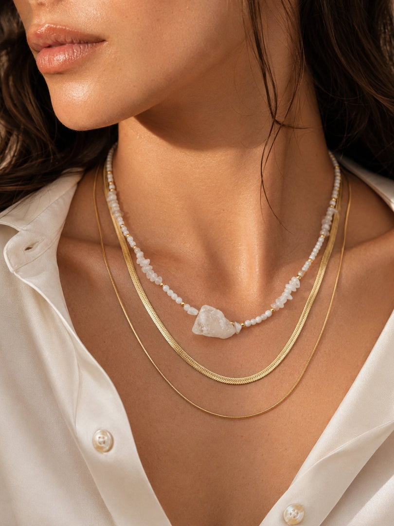 Luna Quartz Layered Necklace