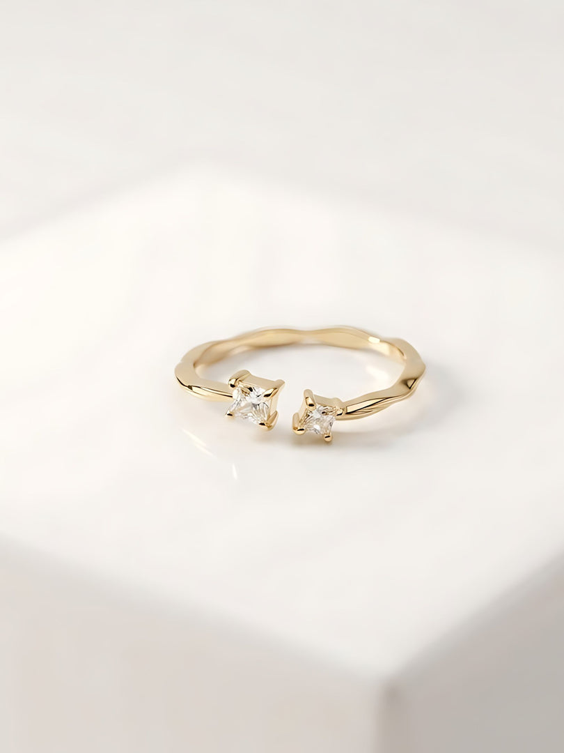 Starlit Duo Crystal Ring