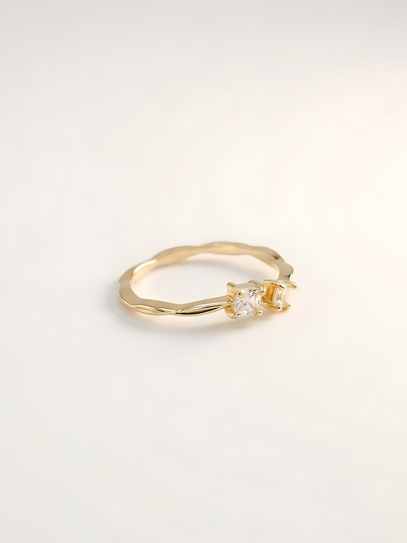 Starlit Duo Crystal Ring