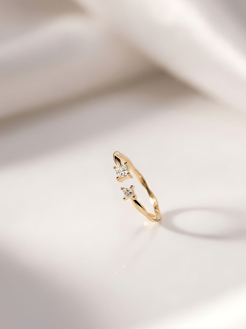 Starlit Duo Crystal Ring