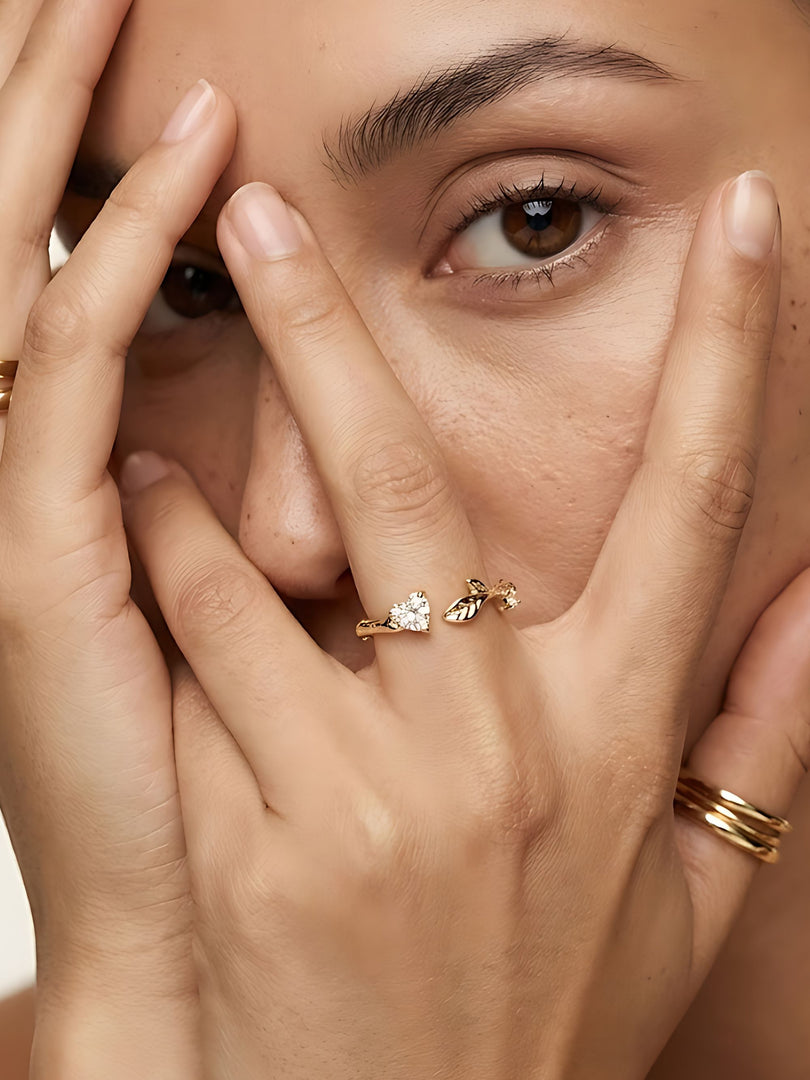 Golden Bloom Whisper Ring