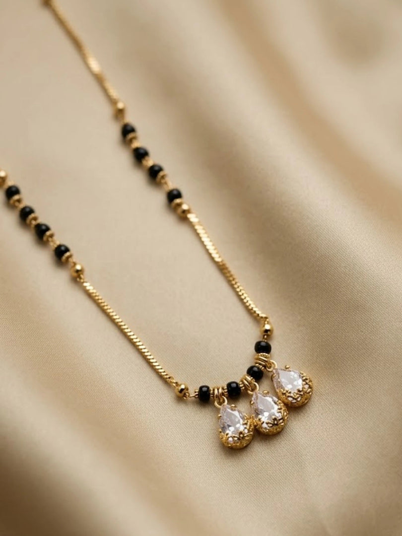 Golden Teardrop Mangalsutra